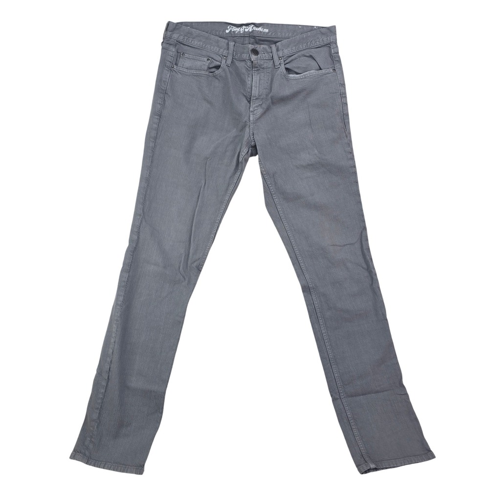 Flag & Anthem Oakland Slim Pants‎ Mens 36/36 Grey Stretch Cotton 5-Pocket Casual